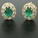 14k Yellow Gold 3.71 ctw Oval Emerald & Round Diamond - 2