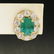14k Yellow Gold 3.71 ctw Oval Emerald & Round Diamond - 9
