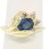 14K Solid Yellow Gold 1.14 ctw Oval Sapphire Blooming