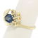 14K Solid Yellow Gold 1.14 ctw Oval Sapphire Blooming - 2