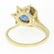 14K Solid Yellow Gold 1.14 ctw Oval Sapphire Blooming - 4
