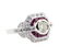 2.24 ctw Diamond and Ruby Ring - Platinum - 2