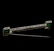 0.56 ctw Emerald and Diamond Pin - 10KT White Gold - 2