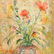 Thistle Rose and a Day Lily by Hibel (1917-2014) - 2