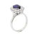 2.55 ctw Sapphire and Diamond Ring - 14KT White Gold - 4