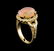 4.01 ctw Opal and Diamond Ring - 14KT Yellow Gold - 4