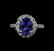 3.06 ctw Tanzanite and Diamond Ring - 14KT White Gold - 2