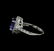 3.06 ctw Tanzanite and Diamond Ring - 14KT White Gold - 3