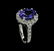3.06 ctw Tanzanite and Diamond Ring - 14KT White Gold - 4