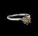 14KT White Gold 0.80 ctw Round Cut Fancy Brown Diamond