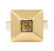 Chopard 0.05 ctw Happy Diamond Square Top Ring - 18KT - 2