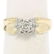 14k Two Tone Gold 0.30 ctw Illusion Set Solitaire - 3