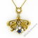 Antique Art Nouveau 14kt Yellow Gold Natural Pearl and