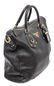 Prada Black Leather Two-Way Tote Bag - 2