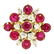 Designer 14k Two Tone Gold 2.60 ctw Vivid Blood Ruby &