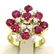 Designer 14k Two Tone Gold 2.60 ctw Vivid Blood Ruby & - 3