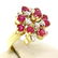 Designer 14k Two Tone Gold 2.60 ctw Vivid Blood Ruby & - 5