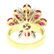 Designer 14k Two Tone Gold 2.60 ctw Vivid Blood Ruby & - 6