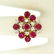 Designer 14k Two Tone Gold 2.60 ctw Vivid Blood Ruby & - 9