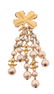 Chanel Gold Clover CC Pearl Dangle Brooch Pin - 2