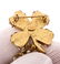 Chanel Gold Clover CC Pearl Dangle Brooch Pin - 3