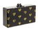 Edie Parker Black Gold Acrylic Heart Clutch