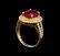 14KT Yellow Gold 4.25 ctw Ruby and Diamond Ring - 4