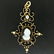 Antique Victorian 14kt Yellow Gold Cameo and Diamond