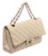 Chanel Off White Quilted Leather Medium Double Flap Bag - 2