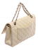 Chanel Off White Quilted Leather Medium Double Flap Bag - 3