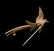 14KT Yellow Gold Diamond Bird Brooch - 2