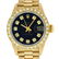 Rolex Ladies 18K Yellow Black Diamond President