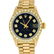 Rolex Ladies 18K Yellow Black Diamond President - 2