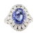 7.72 ctw Tanzanite And Diamond Ring - 14KT White Gold - 2