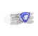 2.54 ctw Tanzanite And Diamond Wide Band - 14KT White