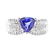 2.54 ctw Tanzanite And Diamond Wide Band - 14KT White - 2