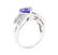 2.54 ctw Tanzanite And Diamond Wide Band - 14KT White - 4