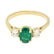 14k Solid Yellow Gold 1.03 ctw Three Stone Prong Set - 2