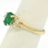 14k Solid Yellow Gold 1.03 ctw Three Stone Prong Set - 3