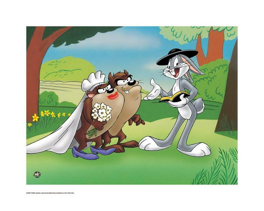 Warner Brothers Hologram Devil May Hare: Artist: Warner Brothers - Title: Devil May Hare - Medium: Giclee on Fine Art Paper - Limited Edition: 500 - Image Size: Approximately 12 Inches x 16 inches - Paper Size: Approximately 16 inches x 20 i