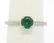 Platinum Etched Petite QUALITY .51 ctw Emerald