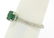 Platinum Etched Petite QUALITY .51 ctw Emerald - 3