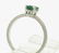 Platinum Etched Petite QUALITY .51 ctw Emerald - 4