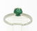 Platinum Etched Petite QUALITY .51 ctw Emerald - 5