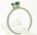 Platinum Etched Petite QUALITY .51 ctw Emerald - 6