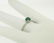 Platinum Etched Petite QUALITY .51 ctw Emerald - 8