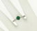 Platinum Etched Petite QUALITY .51 ctw Emerald - 9