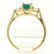 14k Solid Yellow Gold 1.03 ctw Three Stone Prong Set - 8