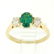 14k Solid Yellow Gold 1.03 ctw Three Stone Prong Set - 9