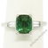 Vintage Platinum 2.03 ctw Green Tourmaline and Baguette